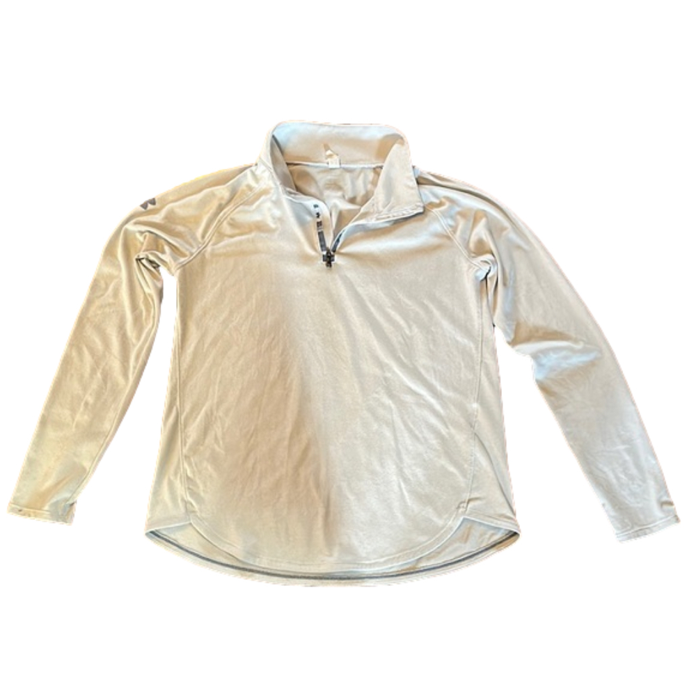 Under Armour youth girls  XL gray quarter zip